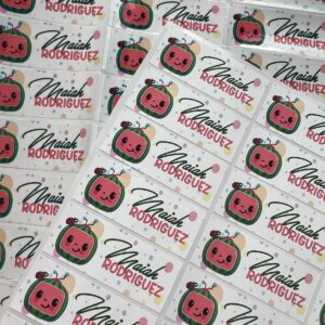 40 Stickers rectangulares 2.5x1 pulgadas